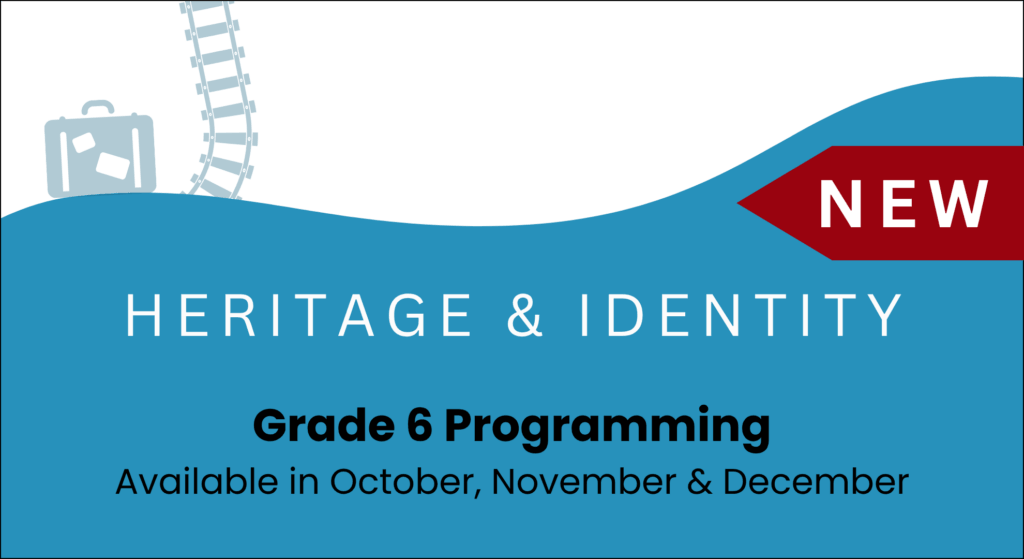 New - Heritage and Identity banner with words "New heritage & identity Grade 6 Programming - Available in October, November & December"