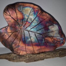 Coppermatte leaf by Jackie Warmelink