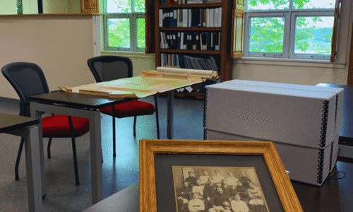 Archives Services interior of a classroom