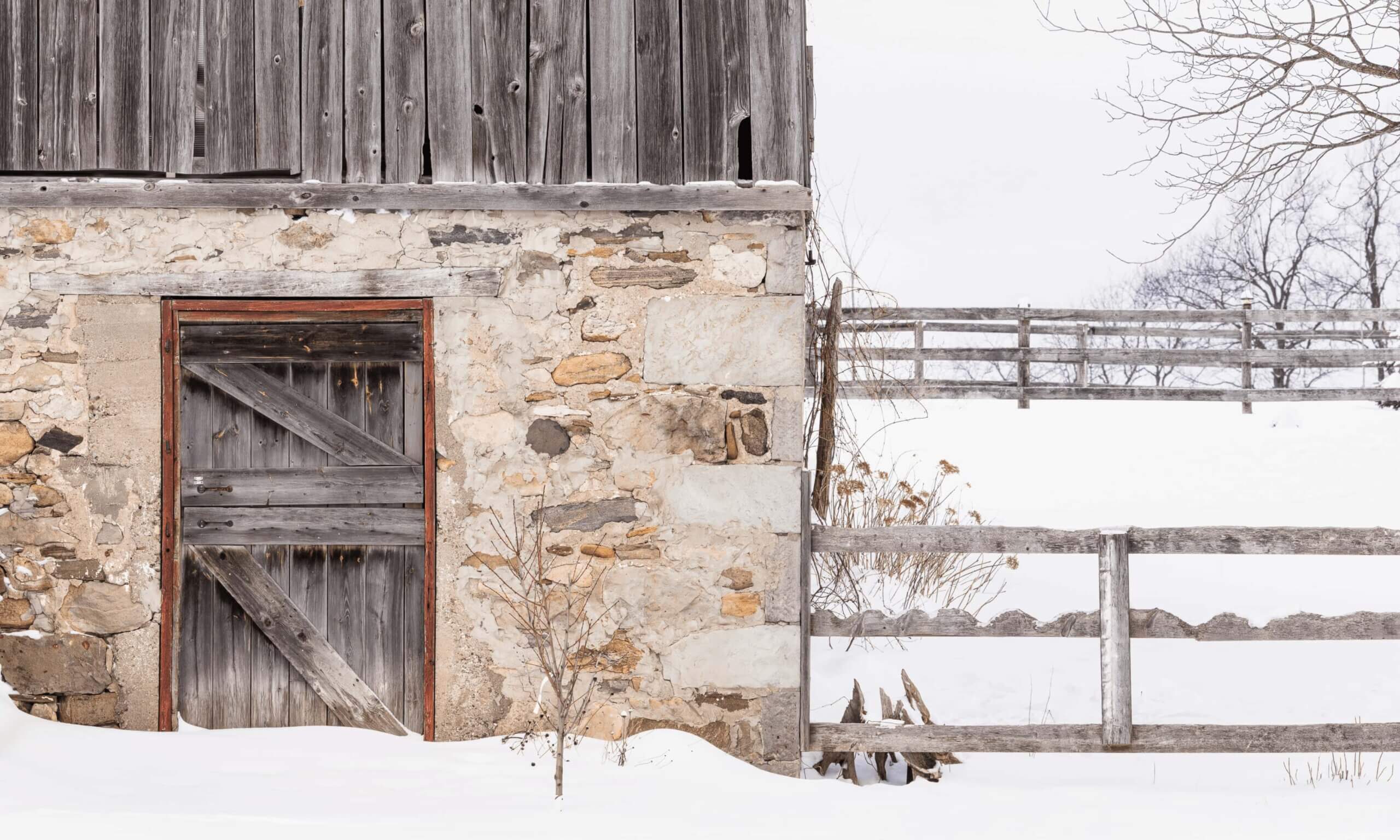 house exterior during winter, photograph by Peter Dusek