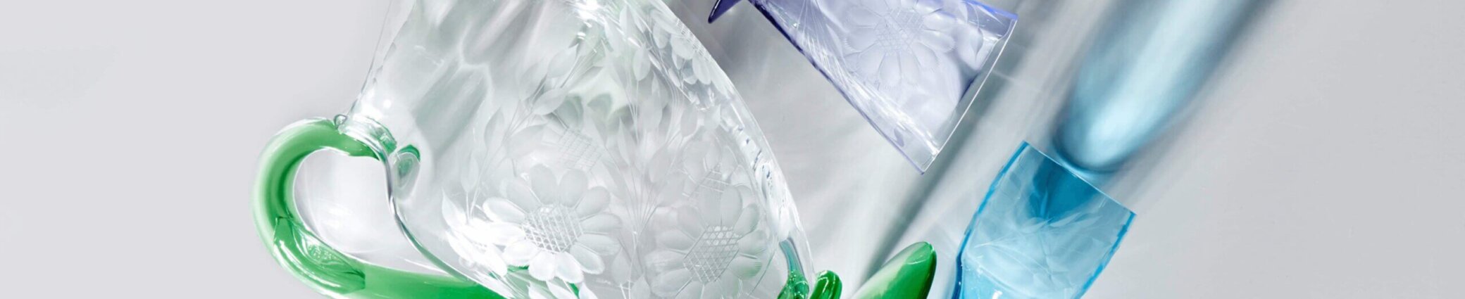 Corn Flower Glass on white background